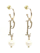 TE9518 Assorted 16 Piece Victorian Initial Dangle Earring Pack - MiMi Wholesale