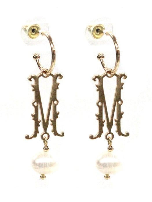 TE9518 Assorted 16 Piece Victorian Initial Dangle Earring Pack - MiMi Wholesale