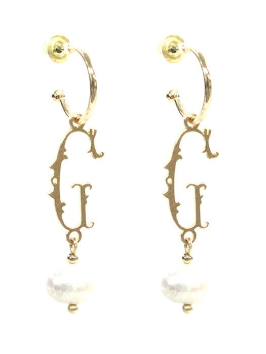 TE9518 Assorted 16 Piece Victorian Initial Dangle Earring Pack - MiMi Wholesale
