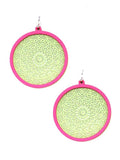 TE9572 Two Tone Mandala Earrings - MiMi Wholesale