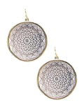 TE9572 Two Tone Mandala Earrings - MiMi Wholesale