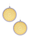 TE9572 Two Tone Mandala Earrings - MiMi Wholesale