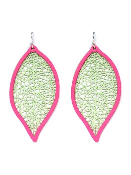 TE9573 Cut Out Leaf Earrings - MiMi Wholesale