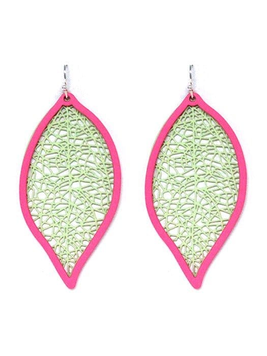 TE9573 Cut Out Leaf Earrings - MiMi Wholesale