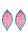 TE9573 Cut Out Leaf Earrings - MiMi Wholesale