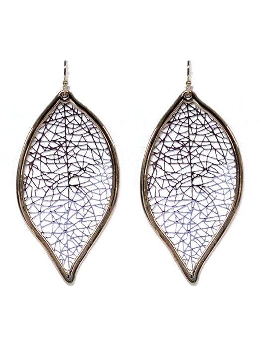 TE9573 Cut Out Leaf Earrings - MiMi Wholesale