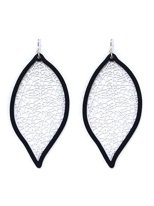 TE9573 Cut Out Leaf Earrings - MiMi Wholesale