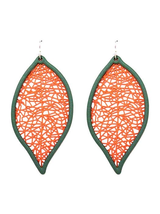 TE9573 Cut Out Leaf Earrings - MiMi Wholesale