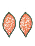 TE9573 Cut Out Leaf Earrings - MiMi Wholesale