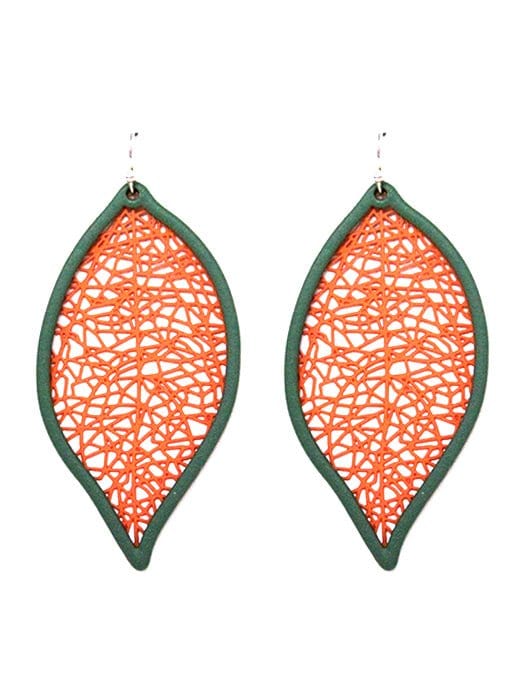 TE9573 Cut Out Leaf Earrings - MiMi Wholesale