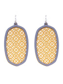 TE9574 Pattern Cut Out Dangle Earrings - MiMi Wholesale