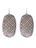 TE9574 Pattern Cut Out Dangle Earrings - MiMi Wholesale