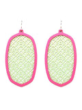 TE9574 Pattern Cut Out Dangle Earrings - MiMi Wholesale