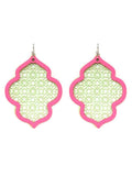 TE9575 Pattern Cutout Abstract Earrings - MiMi Wholesale