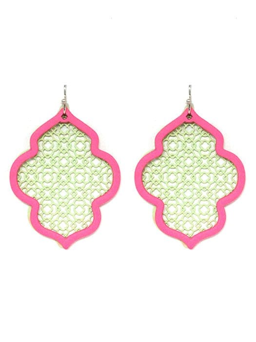 TE9575 Pattern Cutout Abstract Earrings - MiMi Wholesale