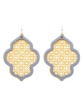 TE9575 Pattern Cutout Abstract Earrings - MiMi Wholesale