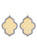 TE9575 Pattern Cutout Abstract Earrings - MiMi Wholesale