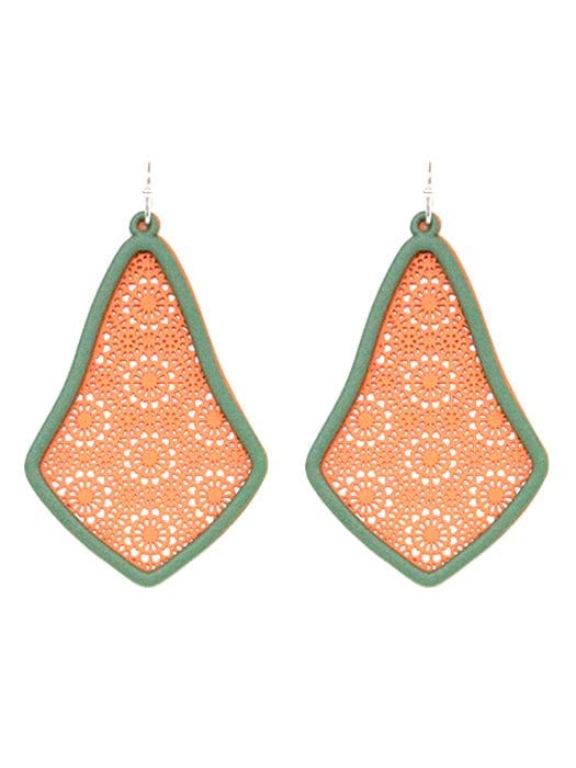 TE9576 Pointed Teardrop Cutout Earrings - MiMi Wholesale