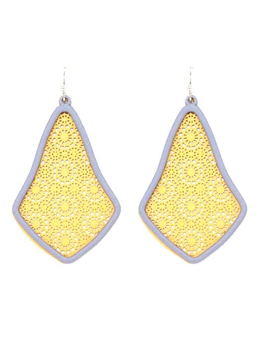 TE9576 Pointed Teardrop Cutout Earrings - MiMi Wholesale