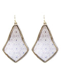 TE9576 Pointed Teardrop Cutout Earrings - MiMi Wholesale