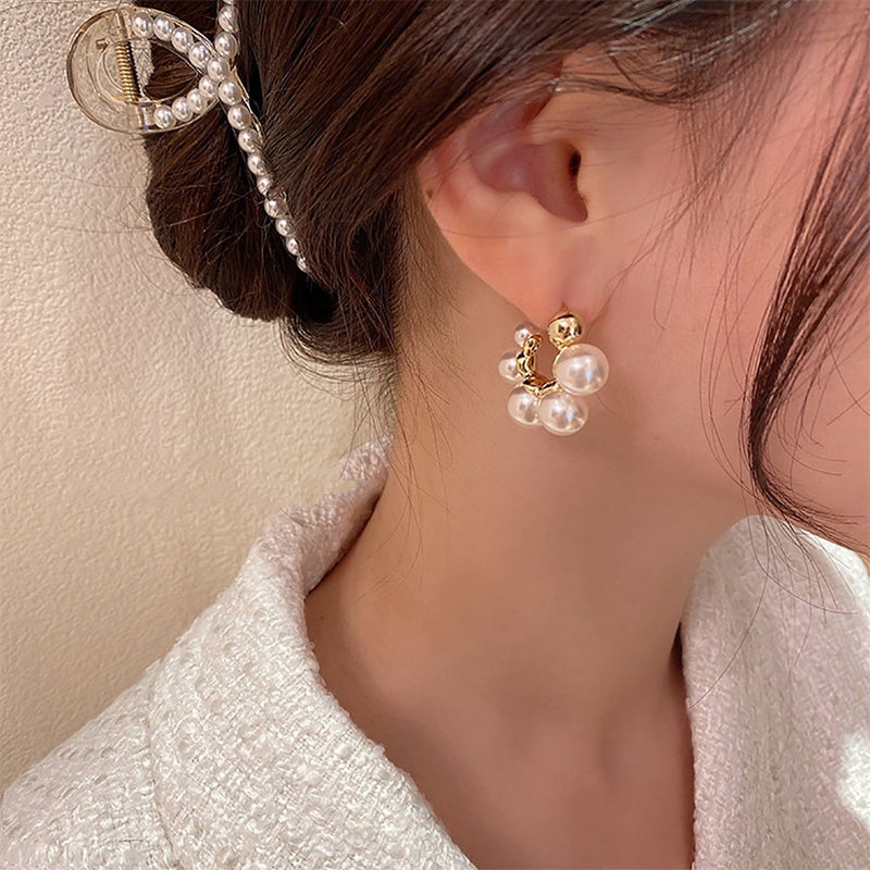 TE9990 Pearl Bubble Earrings - MiMi Wholesale