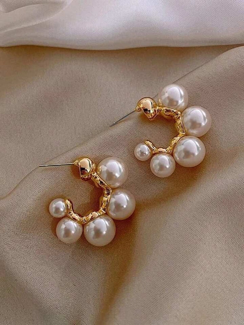 TE9990 Pearl Bubble Earrings - MiMi Wholesale