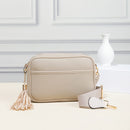 TG10204 Solid Color Tassel Camera Crossbody Bag - MiMi Wholesale