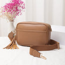TG10204 Solid Color Tassel Camera Crossbody Bag - MiMi Wholesale