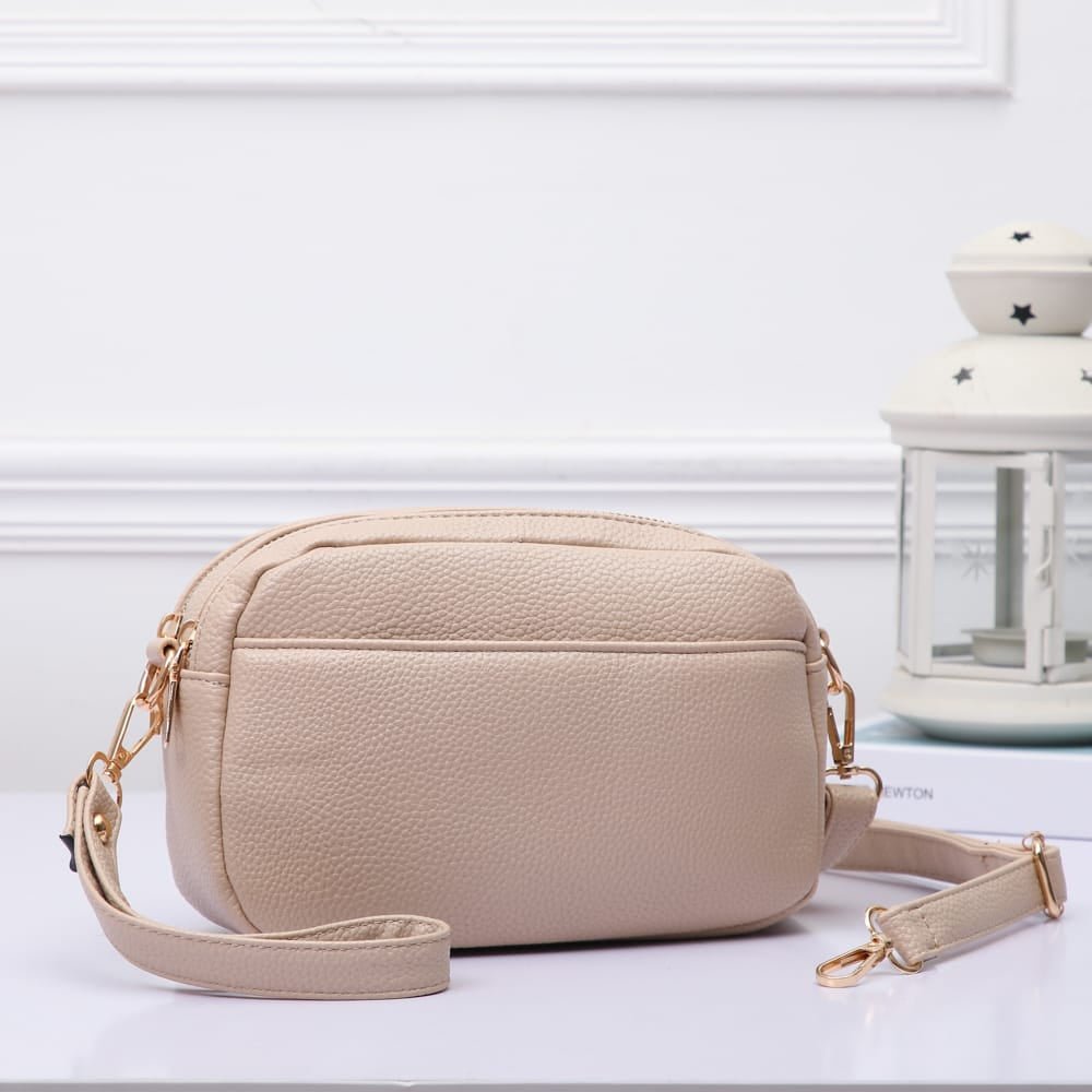 TG10281 Grace Front Pocket Double Zipper Crossbody Bag - MiMi Wholesale
