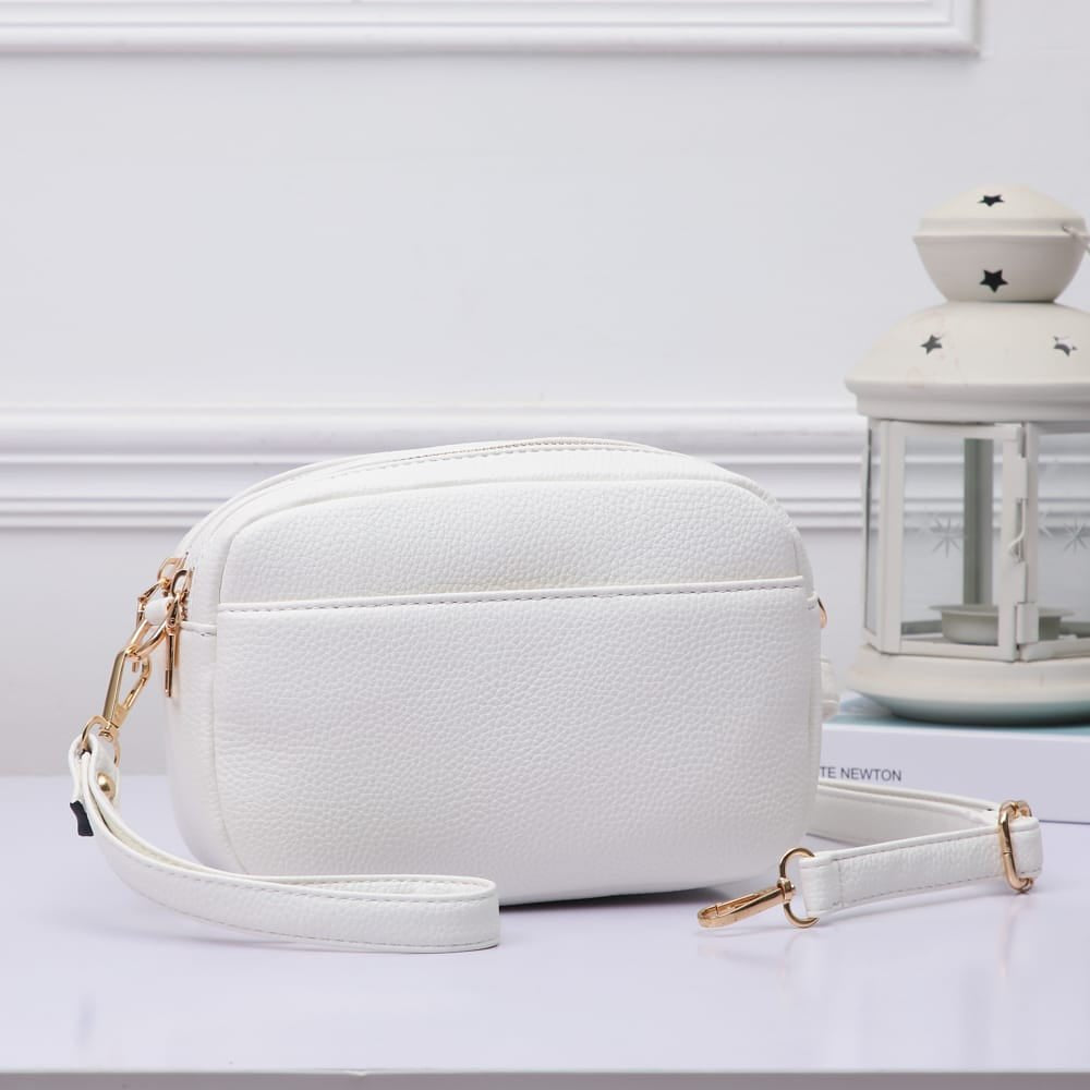 TG10281 Grace Front Pocket Double Zipper Crossbody Bag - MiMi Wholesale