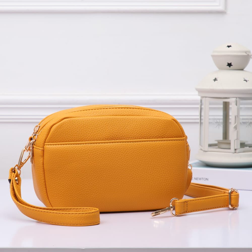 TG10281 Grace Front Pocket Double Zipper Crossbody Bag - MiMi Wholesale