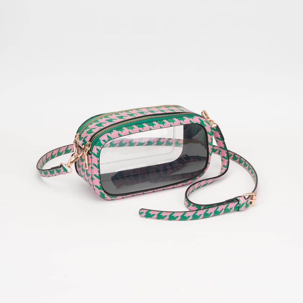TG10552 Double Zipper Oval Clear Game Day/Stadium Bag - MiMi Wholesale