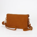TG10573 Stacey Faux Suede 3 compartments Crossbody Bag - MiMi Wholesale