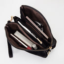 TG10573 Stacey Faux Suede 3 compartments Crossbody Bag - MiMi Wholesale
