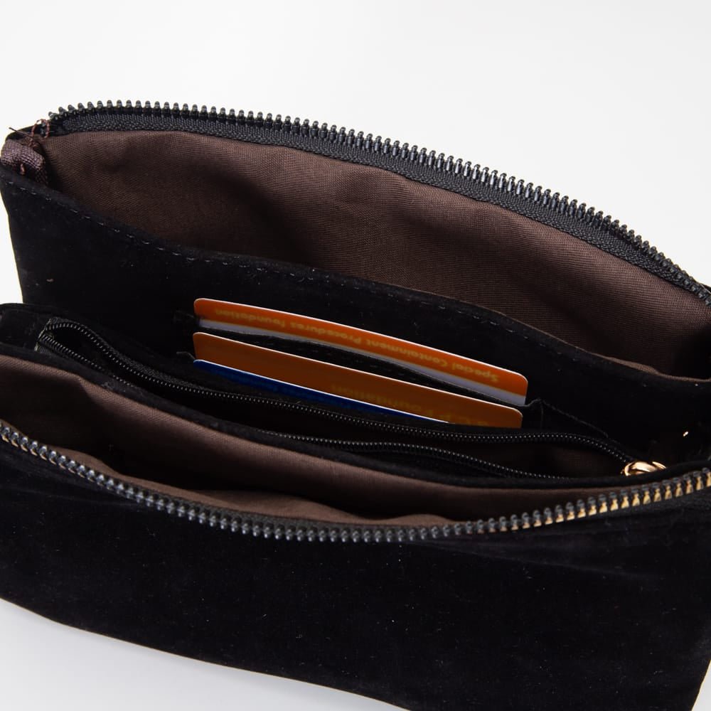TG10573 Stacey Faux Suede 3 compartments Crossbody Bag - MiMi Wholesale