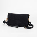 TG10573 Stacey Faux Suede 3 compartments Crossbody Bag - MiMi Wholesale