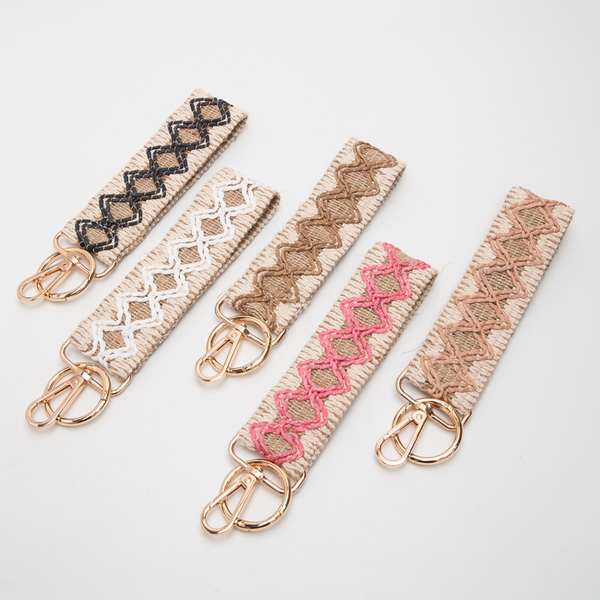 TG10586 Wave Pattern Straw Wristband/Key Chain