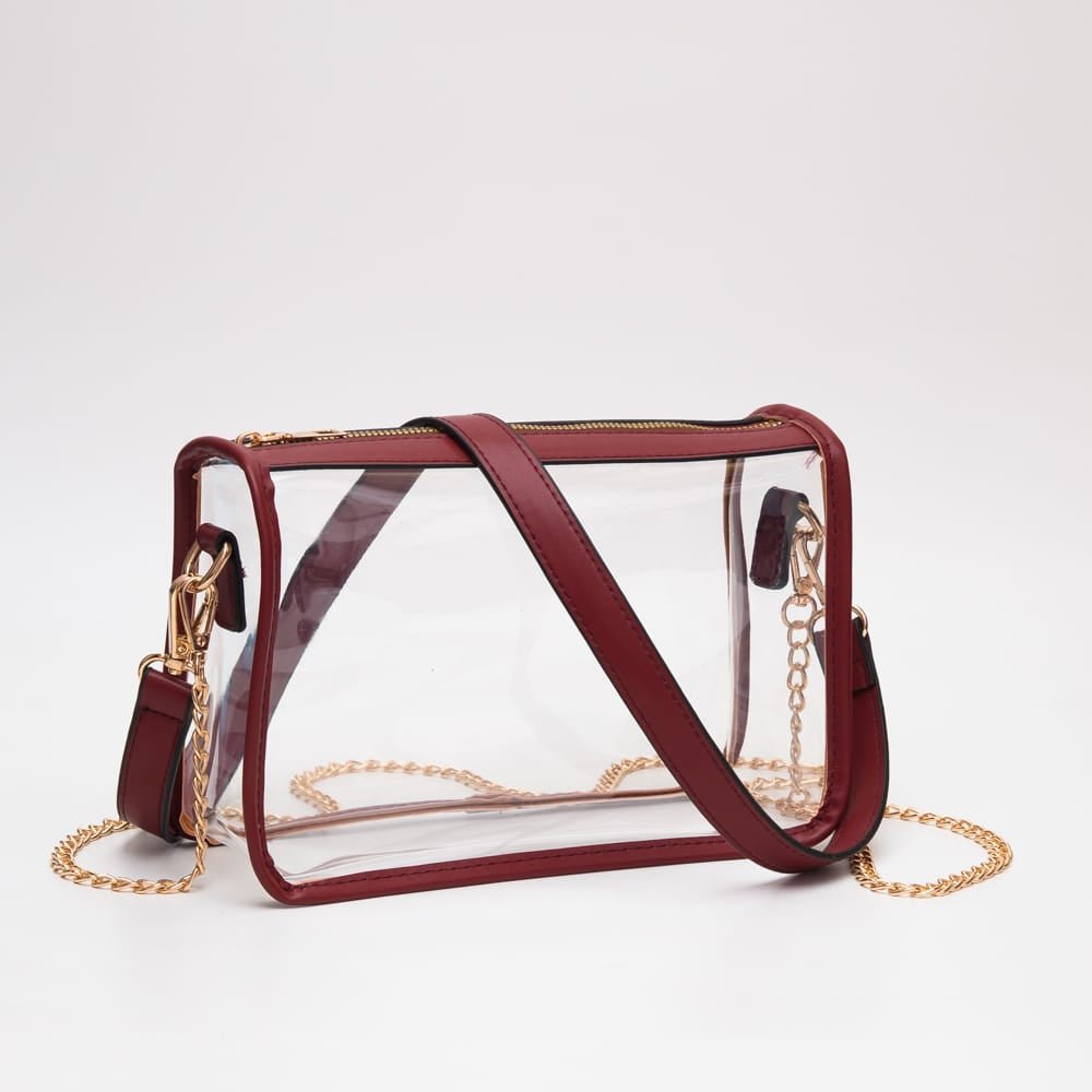 TG10614 Sophia Clear Gameday Crossbody Bag - MiMi Wholesale