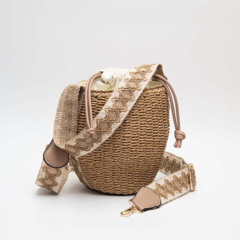 TG10621 Shaina Rattan Bucket Bag - MiMi Wholesale