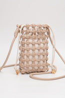 TG10626 Cara Mini Woven Drawstring Crossbody Bag - MiMi Wholesale