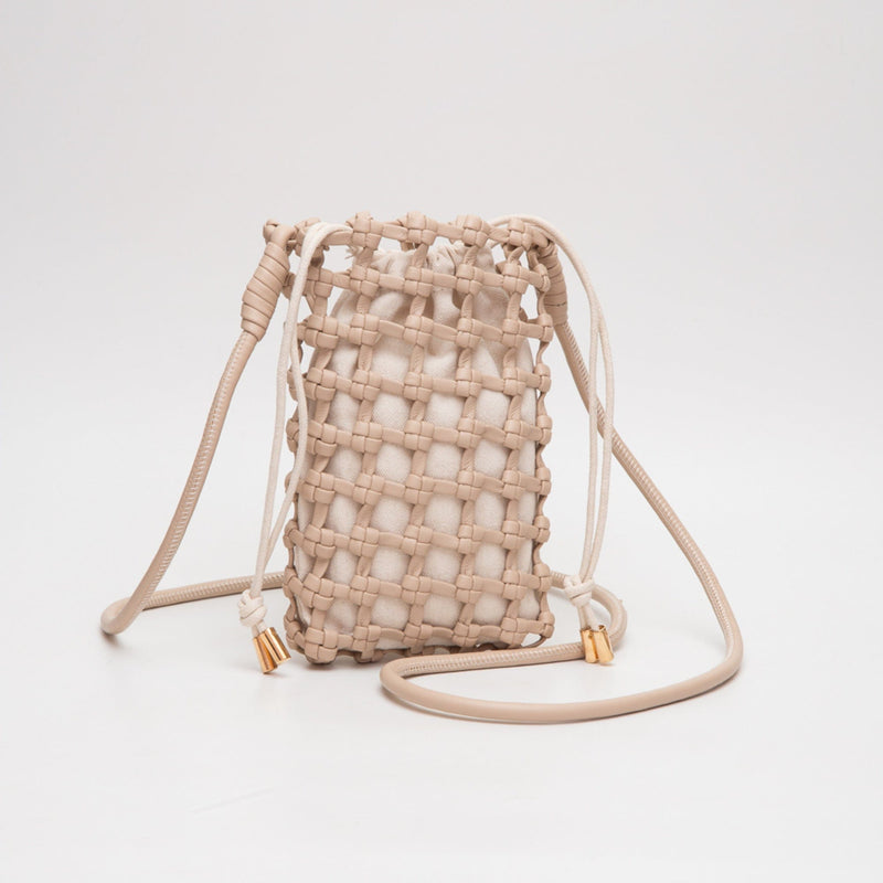 TG10626 Cara Mini Woven Drawstring Crossbody Bag - MiMi Wholesale