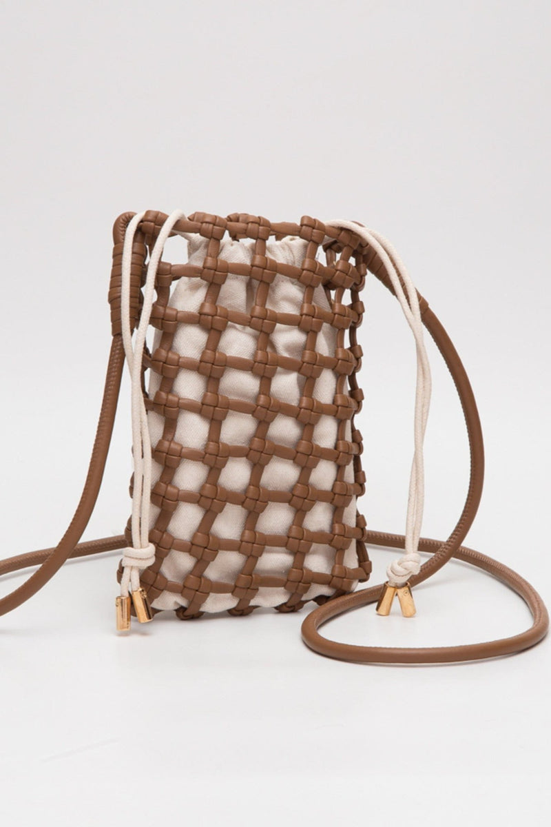 TG10626 Cara Mini Woven Drawstring Crossbody Bag - MiMi Wholesale