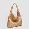 TG10640 Tiara Woven Hobo Tote Bag With Pouch - MiMi Wholesale