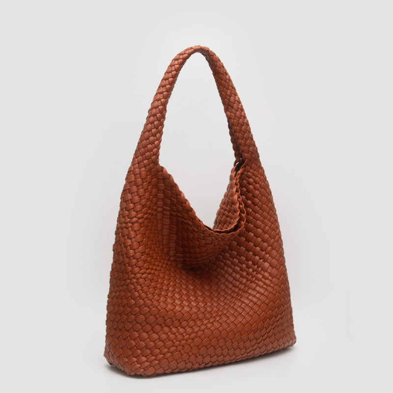 TG10640 Tiara Woven Hobo Tote Bag With Pouch - MiMi Wholesale