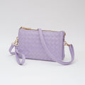 TG10647 Kate Woven Three Compartment Crossbody Wristlet Bag - MiMi Wholesale