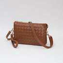 TG10647 Kate Woven Three Compartment Crossbody Wristlet Bag - MiMi Wholesale
