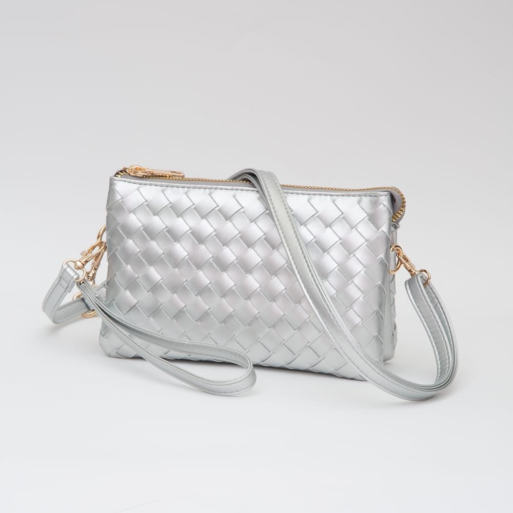TG10647 Kate Woven Three Compartment Crossbody Wristlet Bag - MiMi Wholesale