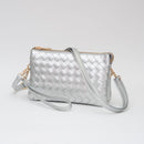TG10647 Kate Woven Three Compartment Crossbody Wristlet Bag - MiMi Wholesale