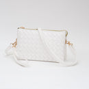 TG10647 Kate Woven Three Compartment Crossbody Wristlet Bag - MiMi Wholesale