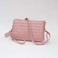 TG10647 Kate Woven Three Compartment Crossbody Wristlet Bag - MiMi Wholesale